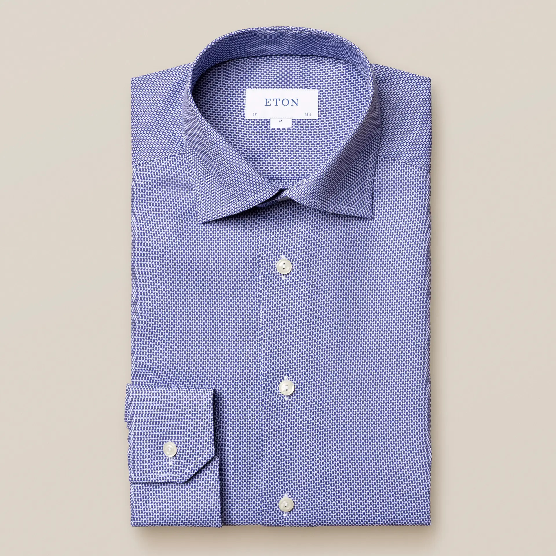 Blue Eton dobby shirt